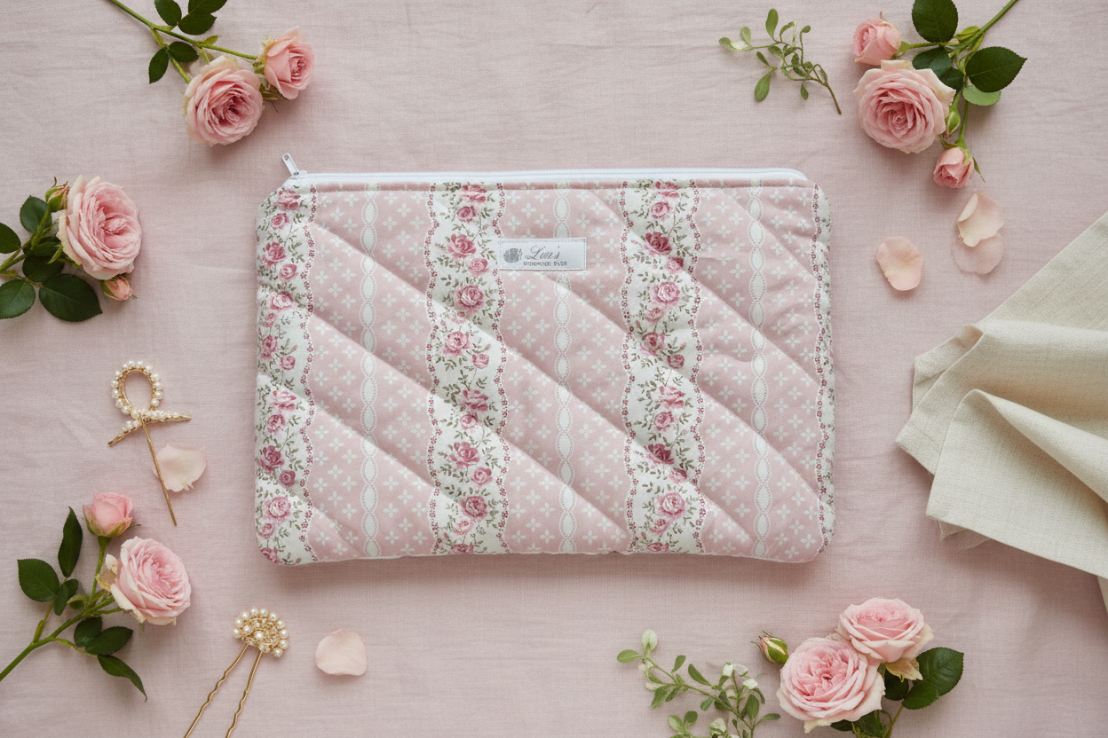 Pink Rambler 13" Laptop Sleeve - No Side Zipper Pull