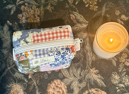 Handmade Quilted Boxy Bag - Cottage Medley (Small)