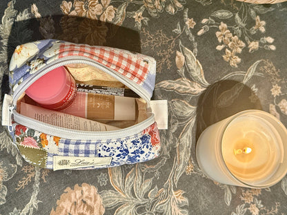 Handmade Quilted Boxy Bag - Cottage Medley (Small)
