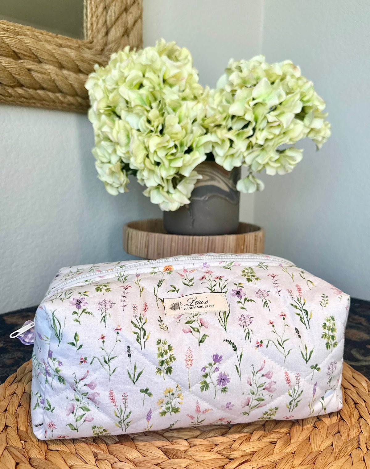 Handmade Quilted Boxy Bag - Lavender Dreams