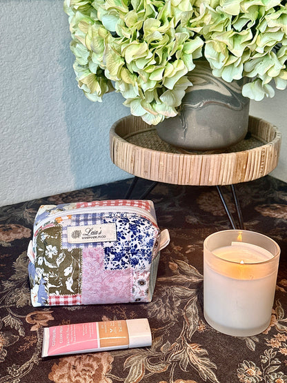 Handmade Quilted Boxy Bag - Cottage Medley (Small)