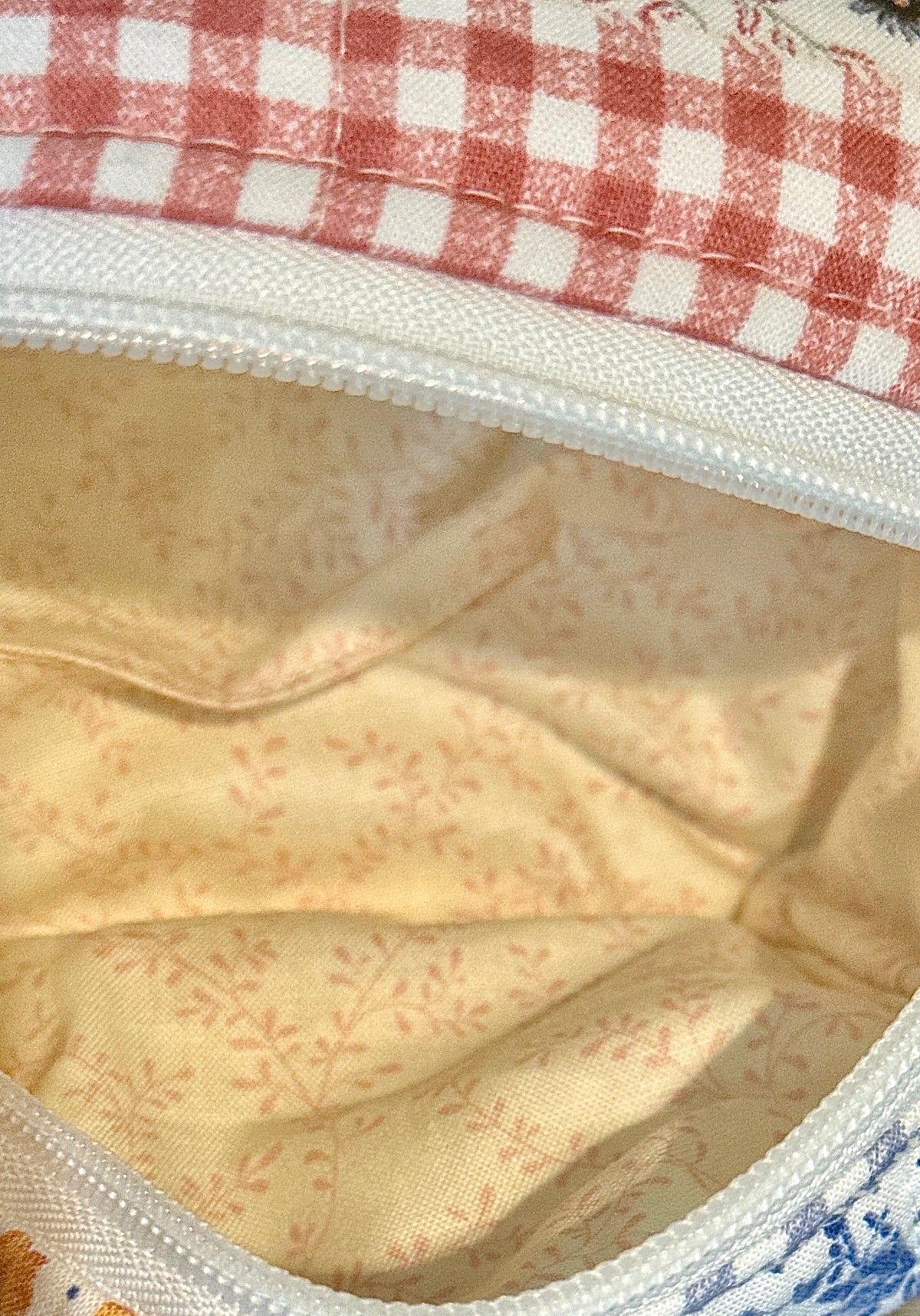 Handmade Quilted Boxy Bag - Cottage Medley (Small)