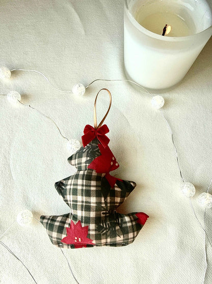 Cozy Cabin Plaid Tree Ornament