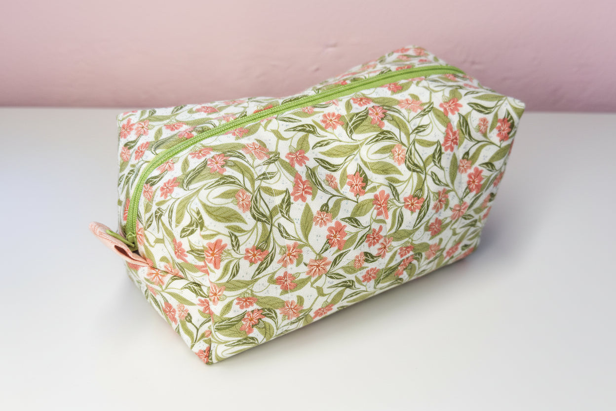 Pink Floral Boxy Bag - Small