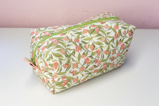 Pink Floral Boxy Bag - Small