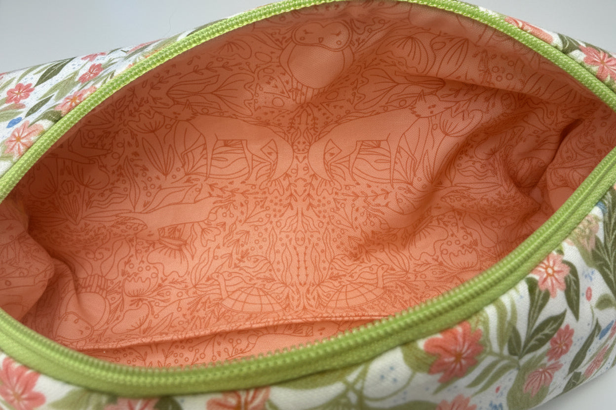 Pink Floral Boxy Bag - Small