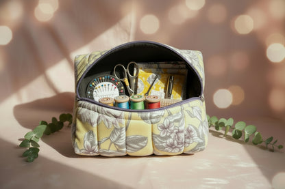 Magnolia Morning Quilted Boxy Bag with Grey Liner - Large