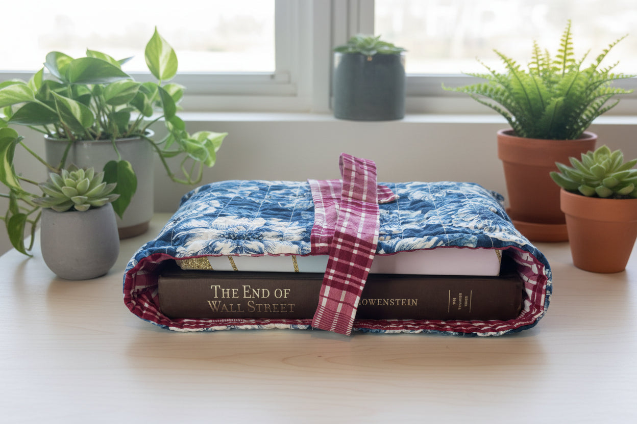 Midnight Garden Quilted Book Sleeve