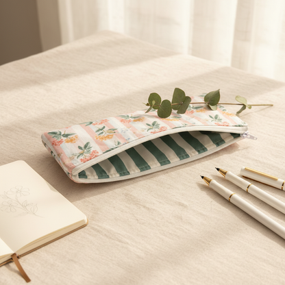 Botanical Stripe Pencil Case