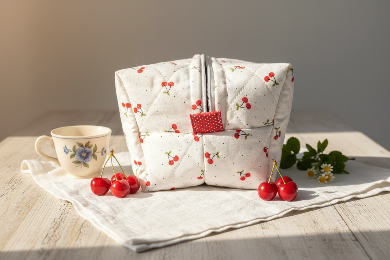 Cherry Boxy Bag - Front Lifestyle Shot
