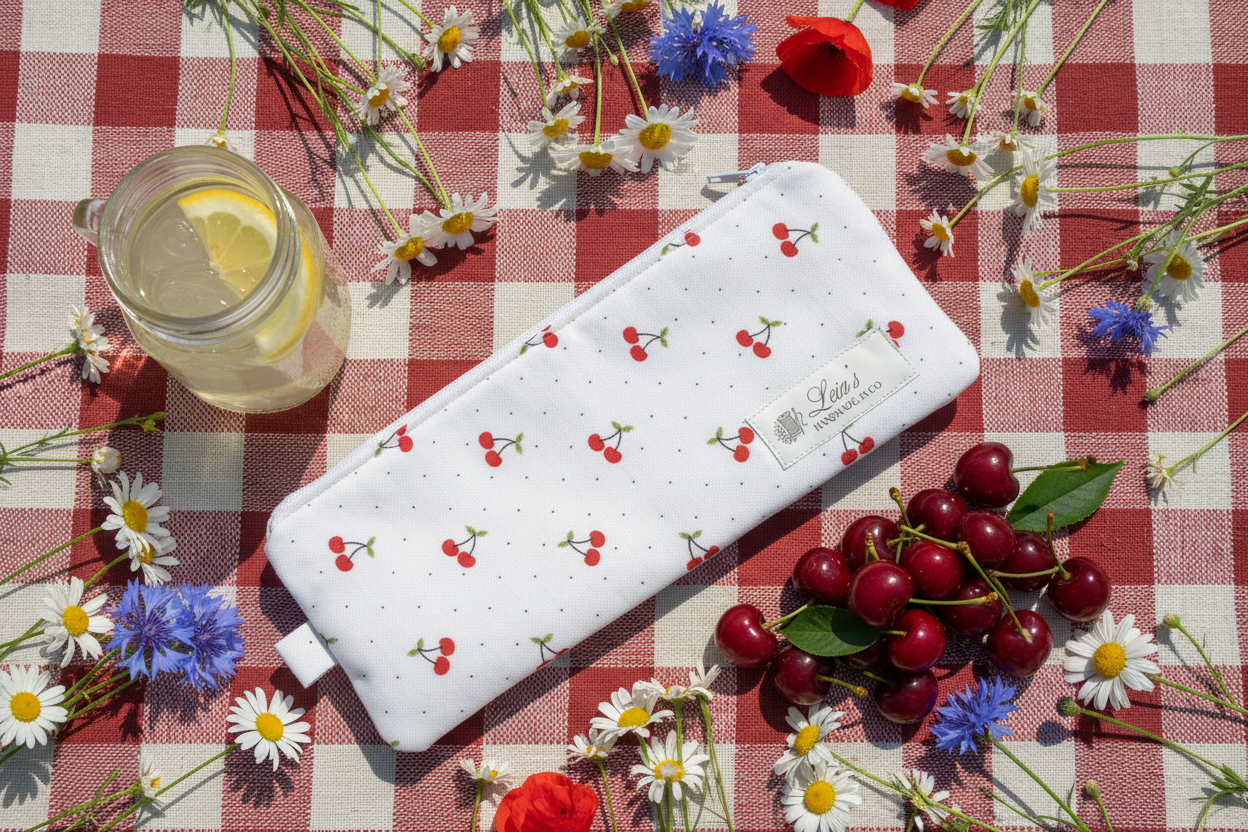 Cherry Pencil Case Picnic Lifestyle