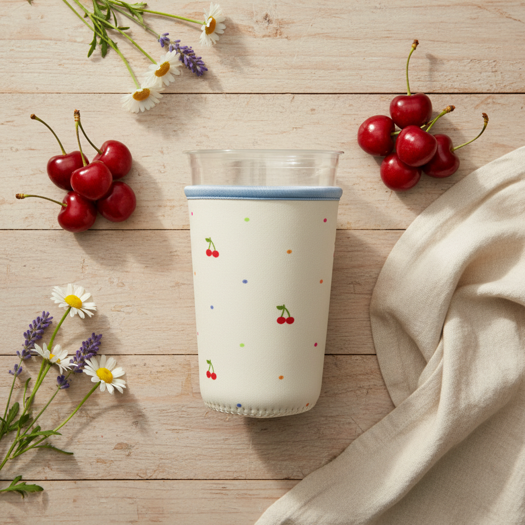 Cherry Polka Cup Cozy Lifestyle