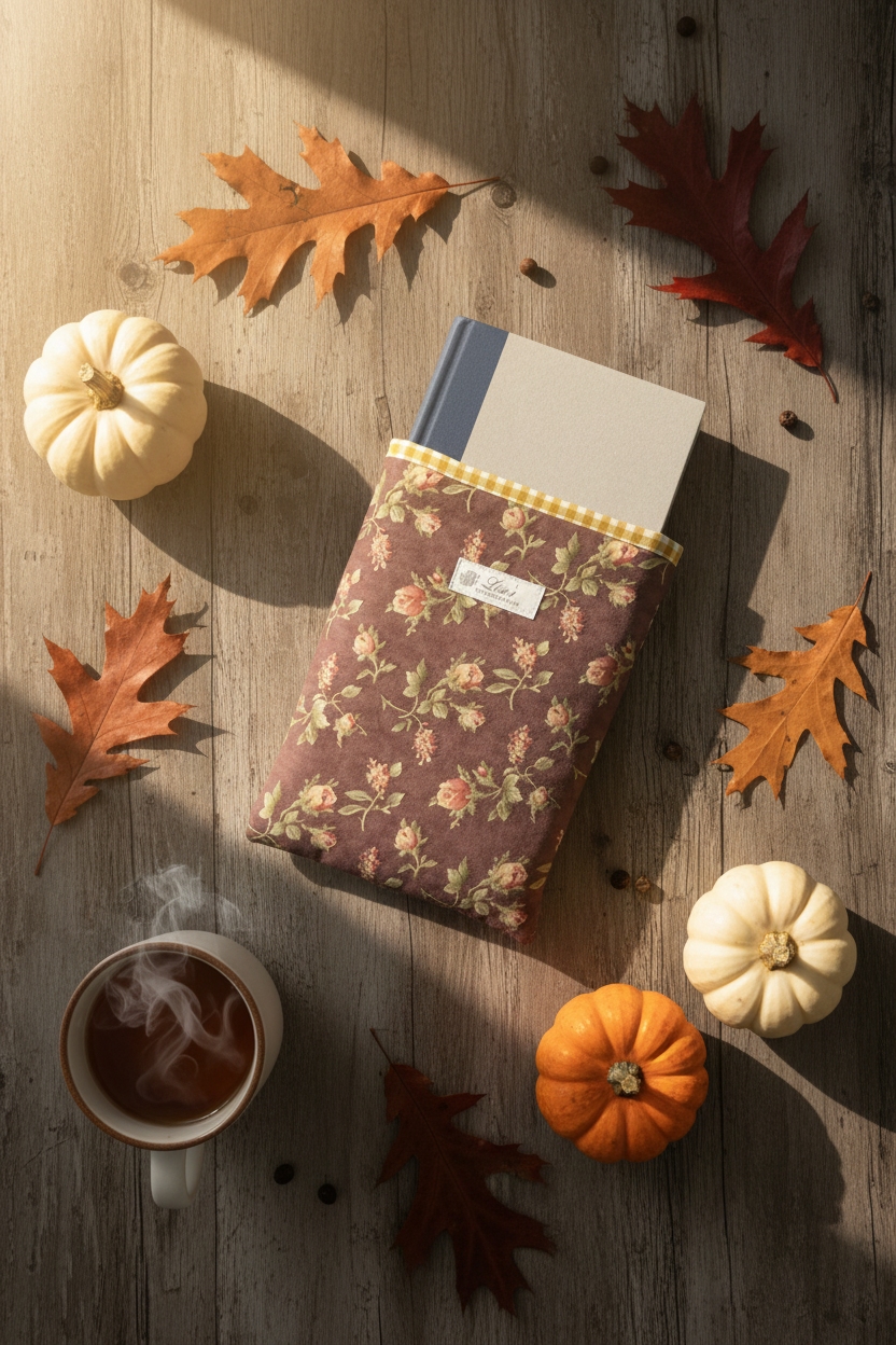 Fall flat lay book sleeve