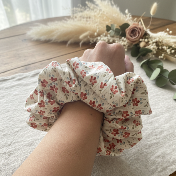 Floral Scrunchie — Cottagecore Wrist Shot