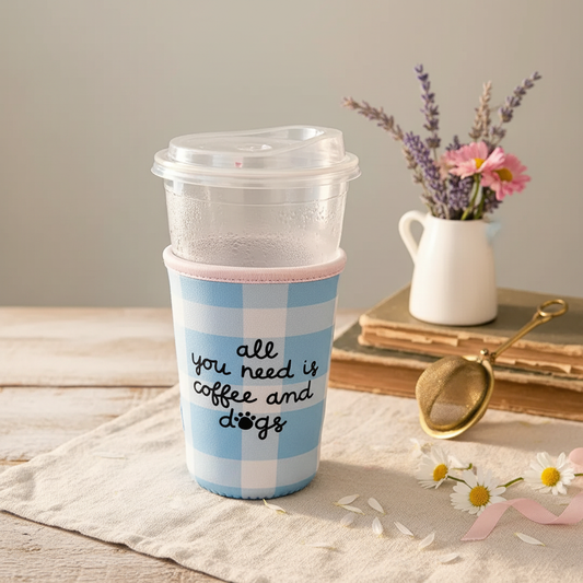 Gingham Cup Cozy Flat Lifestyle