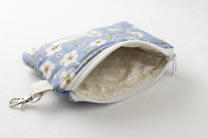 Liner shot - periwinkle coin pouch