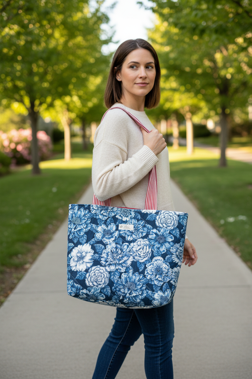 Garden Midnight Tote Bag