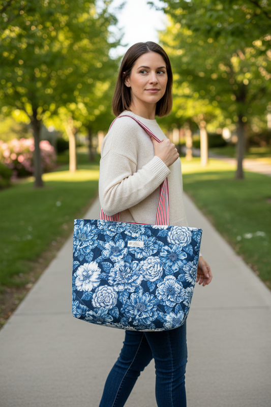 Garden Midnight Tote Bag