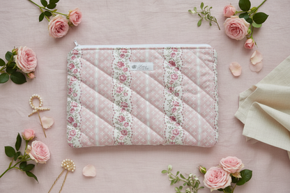 Pink Rambler 13" Laptop Sleeve - No Side Zipper Pull