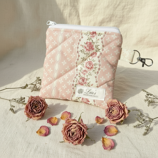 Pink Rambler Keychain Wallet - Silver Clasp