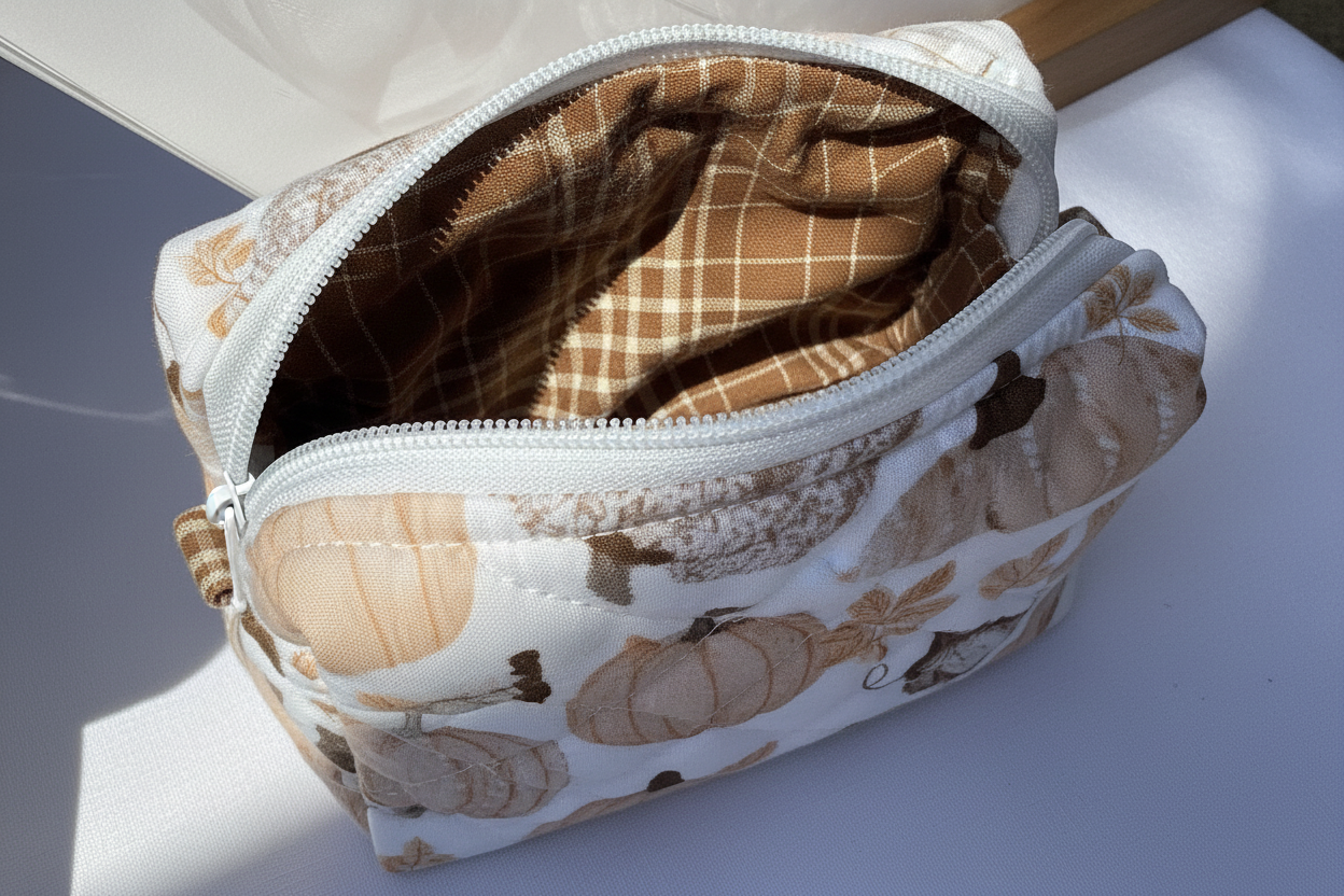 Quilted Pumpkin Bag - Liner Detail