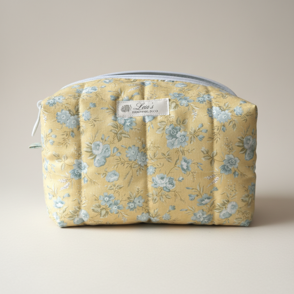 Yellow Floral Boxy Bag - Front