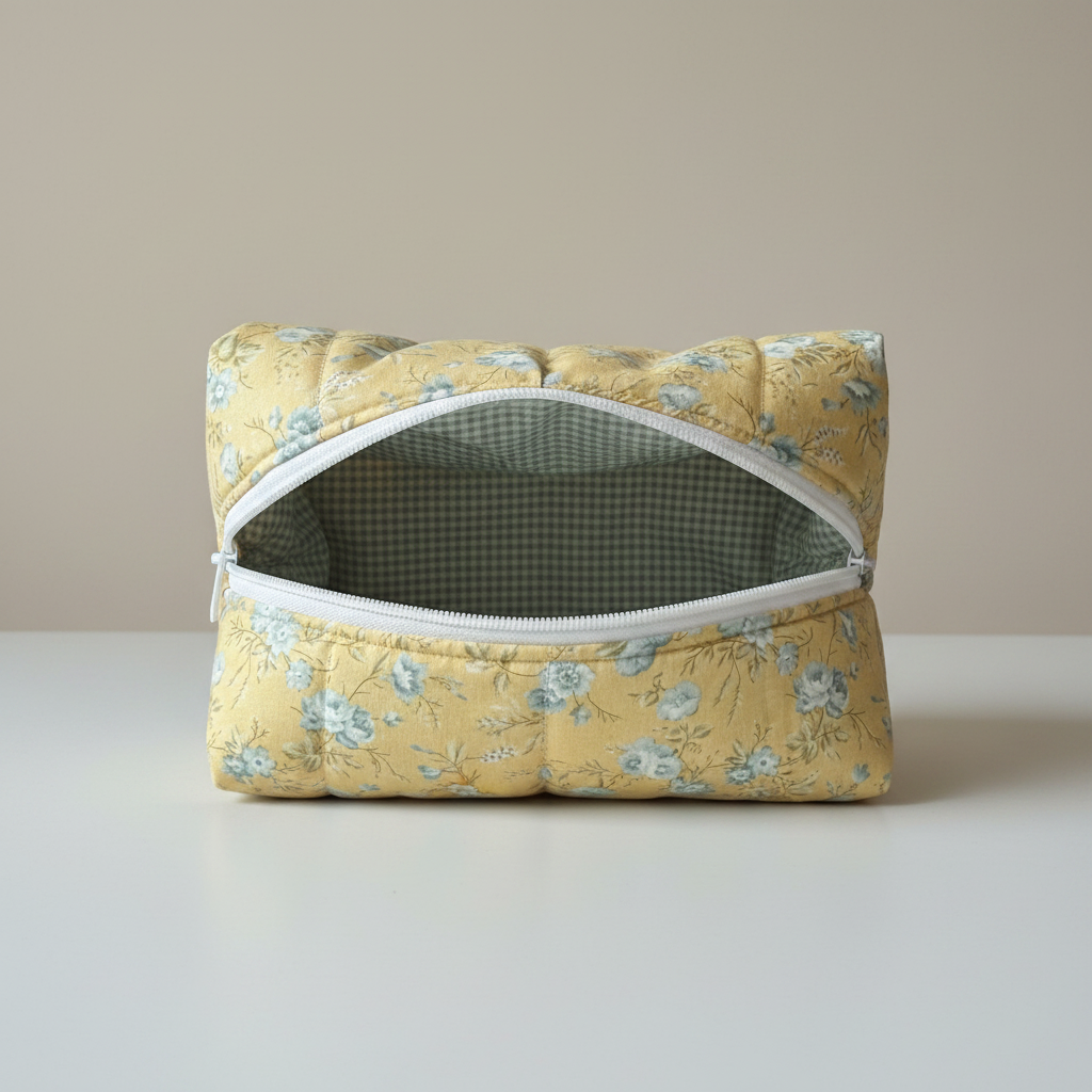 Yellow Floral Boxy Bag - Interior Lining Retry